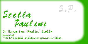 stella paulini business card